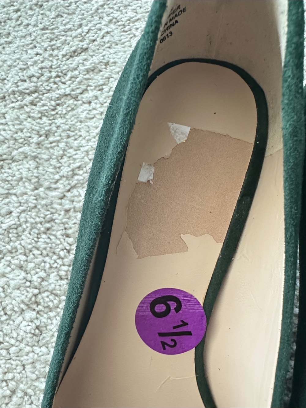 Nine West Dark Green Pointed Toe Flats - Picture 4 of 4